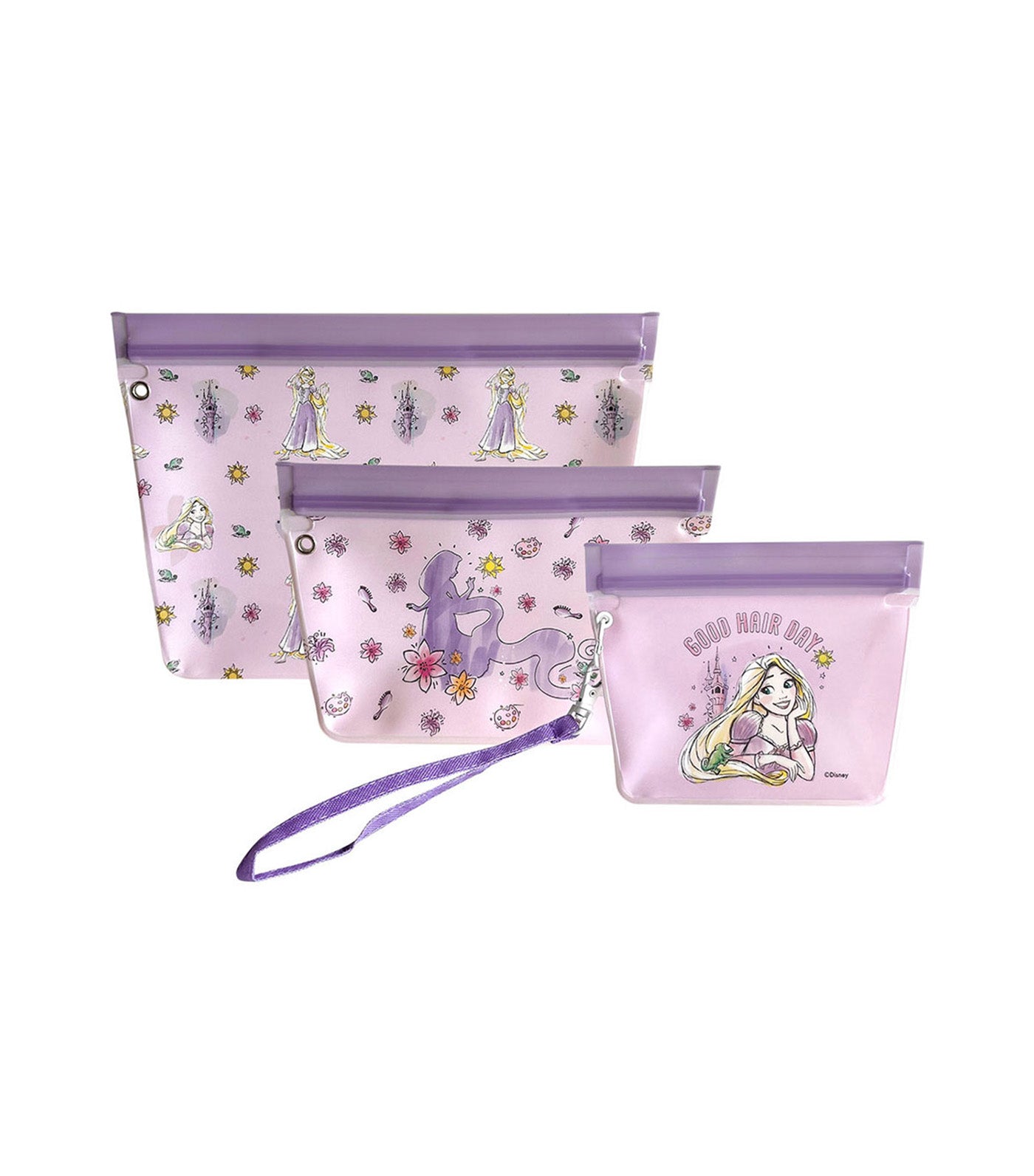 Disney Princess Dream It 3-Piece Standup Pouch Set with Detachable Strap