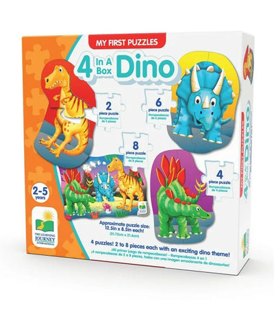 My First Puzzle - 4-In-a-Box Dino Puzzle Set