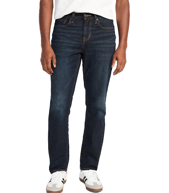 Athletic Taper Built-In Flex Dark-Wash Jeans for Men Dark Wash