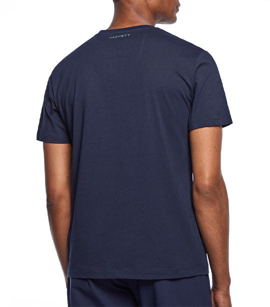 AMR Embossed T-Shirt Navy