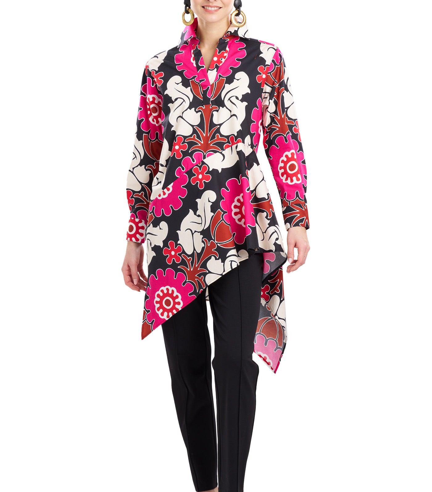 Talitha Flounce Shirt Black Multi