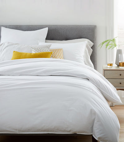 west elm Organic Cotton Percale Duvet Cover and Sham - White
