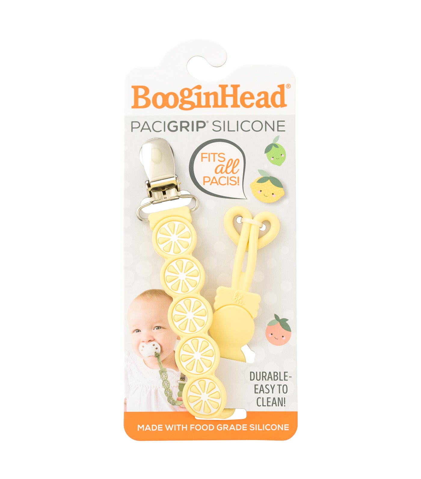 PaciGrip Silicone and Wood Beaded Teething Clip