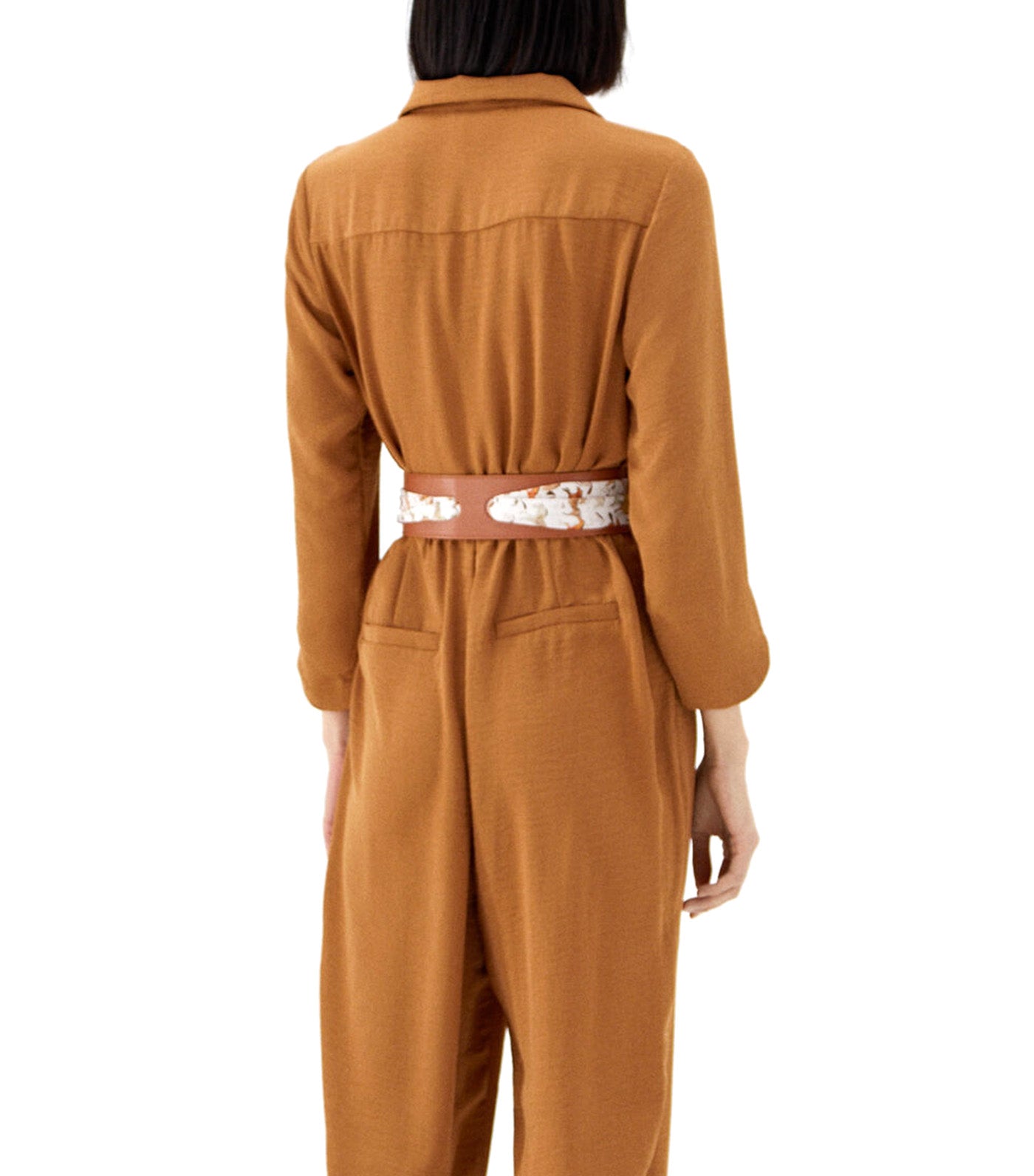 Long Fluid Jumpsuit Brown