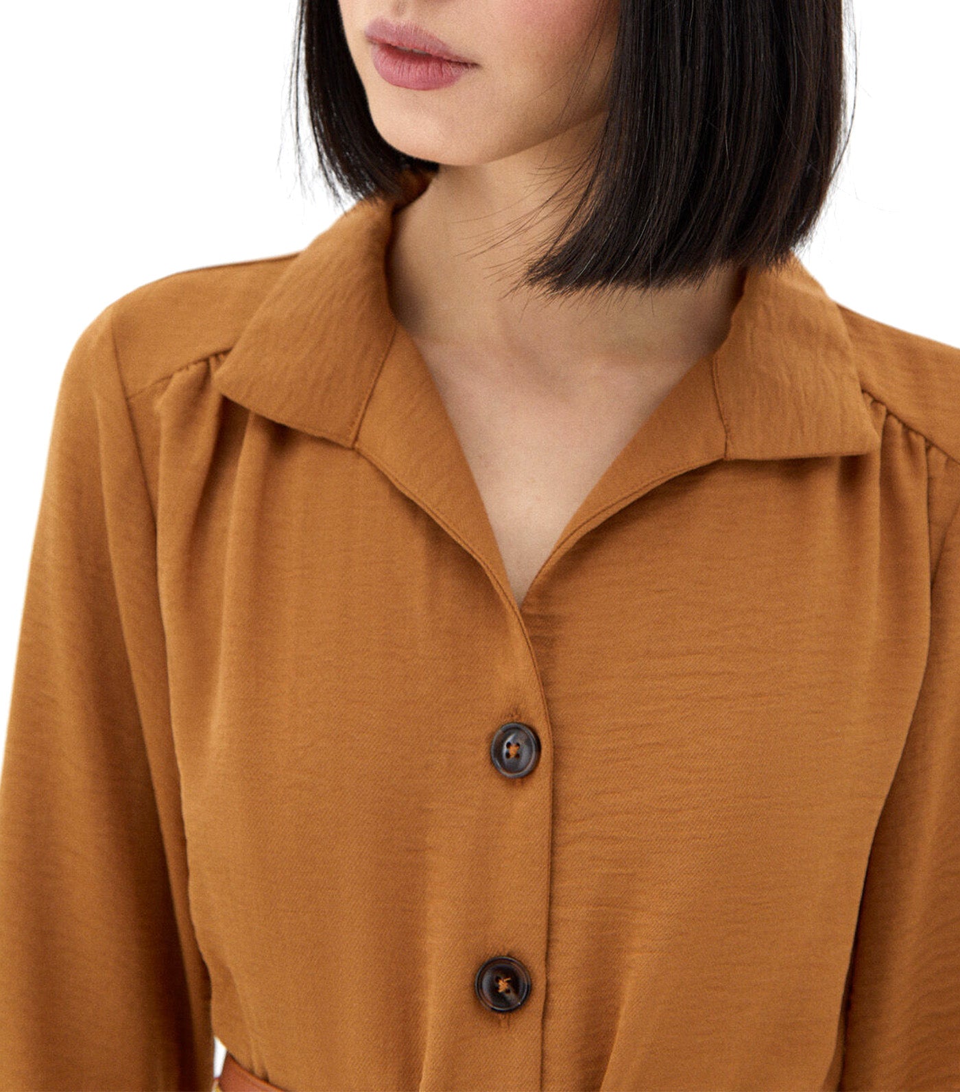 Long Fluid Jumpsuit Brown