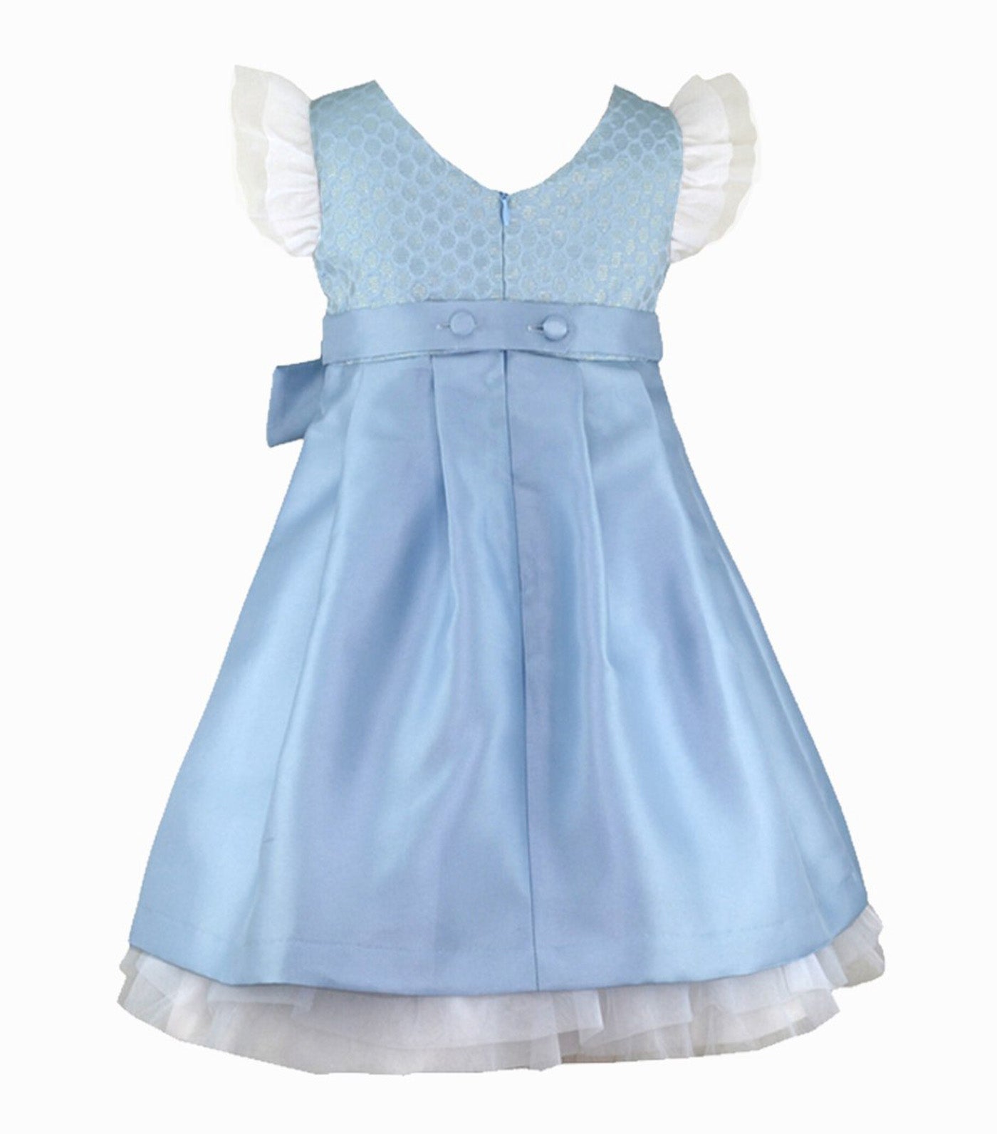 Beatrice Girls Textured Party Dress Light Blue