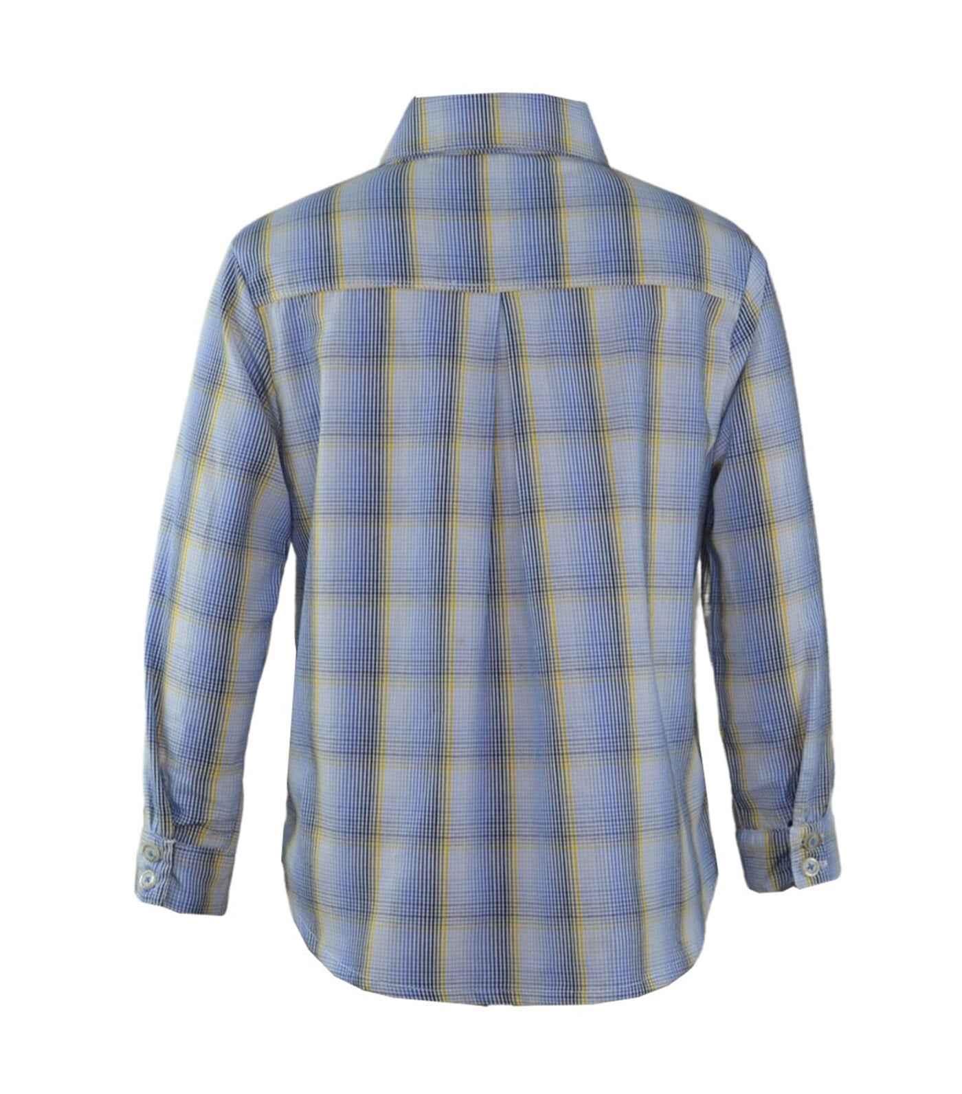 Felix Boys Checkered Button-Down Long Sleeves Blue