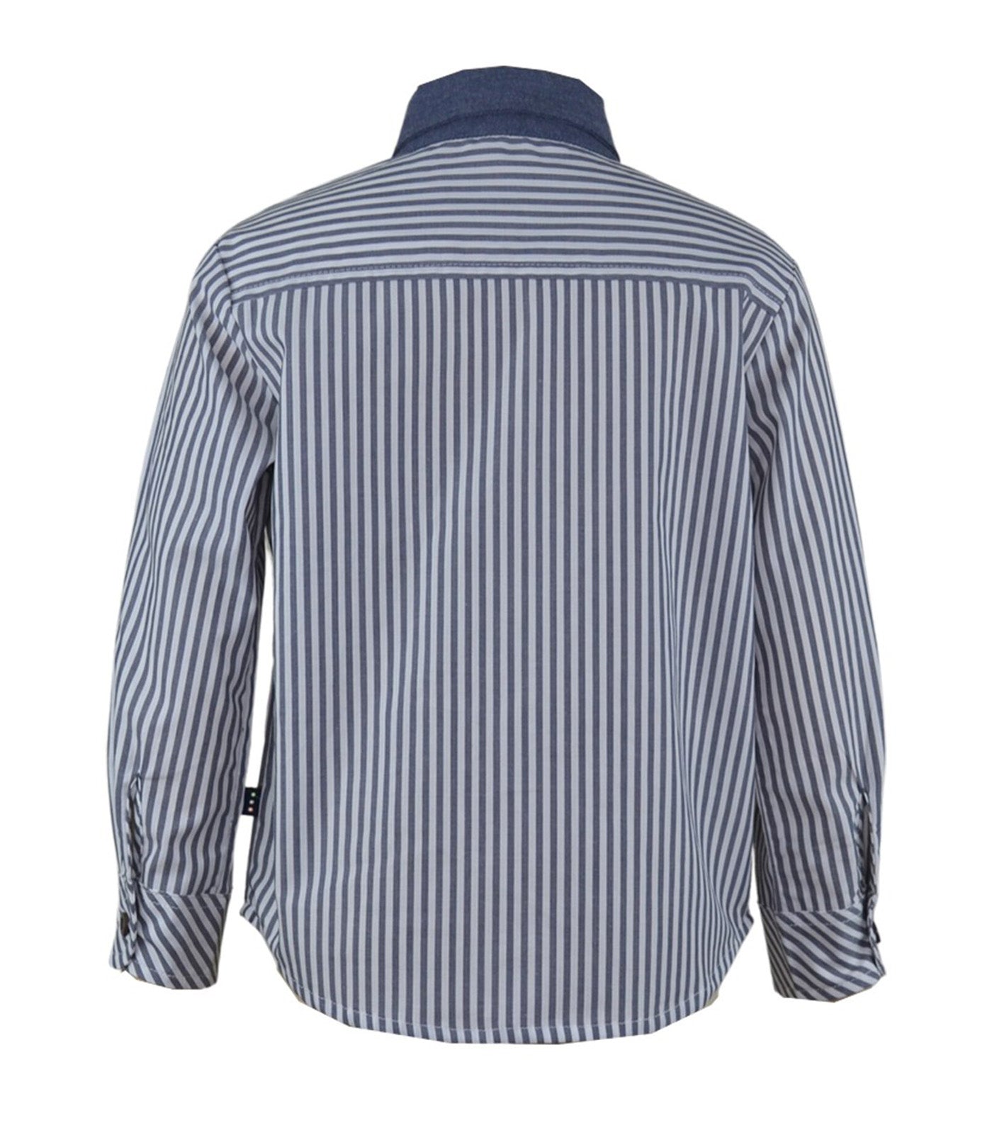 Dustin Boys Striped Button-Down Long Sleeves Grey