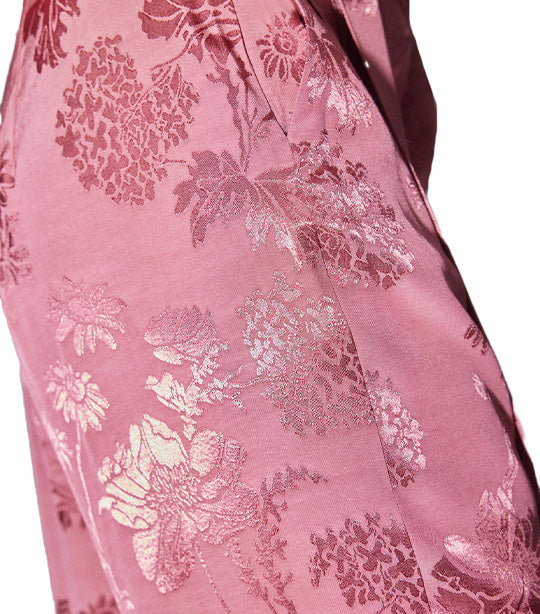 Jacquard High-Waisted Pants Pink