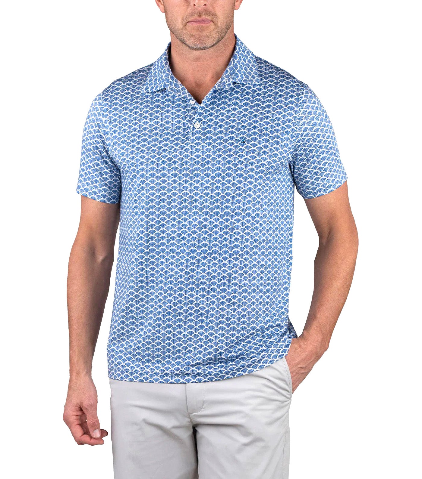 UPF Polyester Jersey Heather Polo Surf The Web-Shells