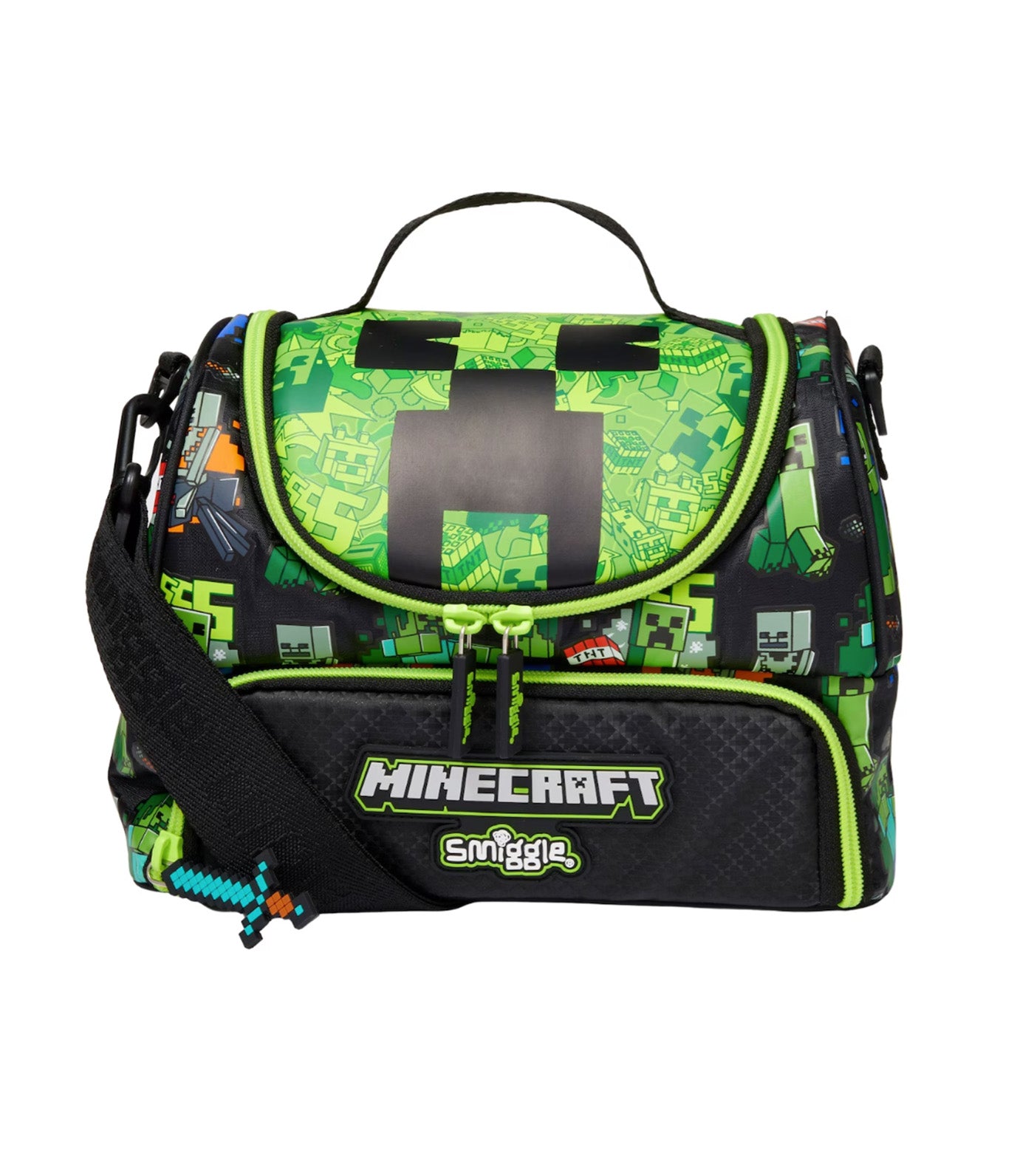 Minecraft Double Pocket Lunchbox with Strap
