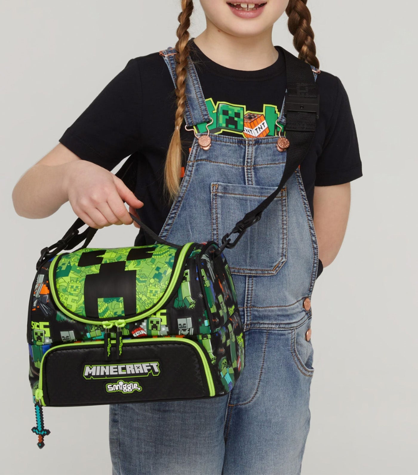 Minecraft Double Pocket Lunchbox with Strap