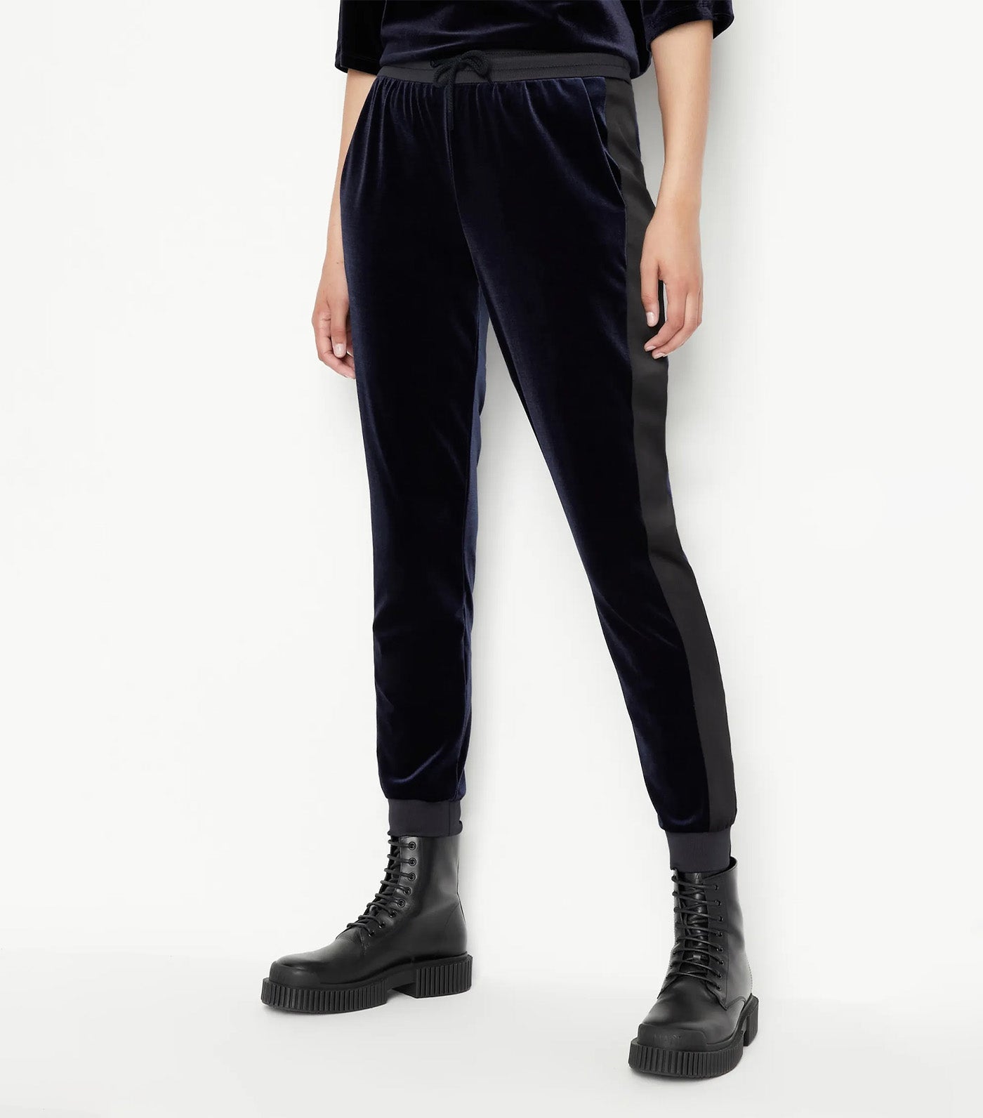 Stretch Velvet Jogger Sweatpants Blueberry Jelly