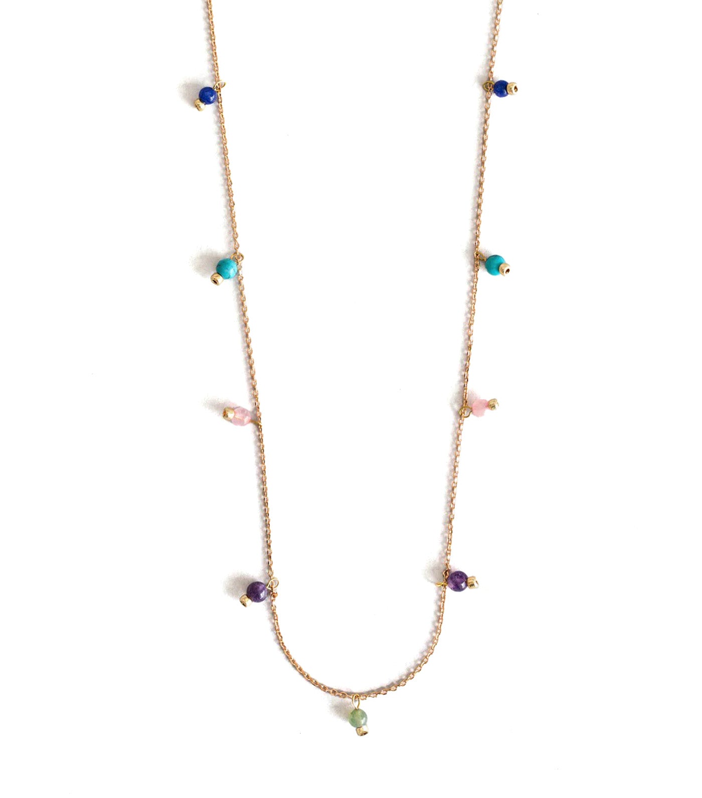 Colorful Precious Stone Necklace
