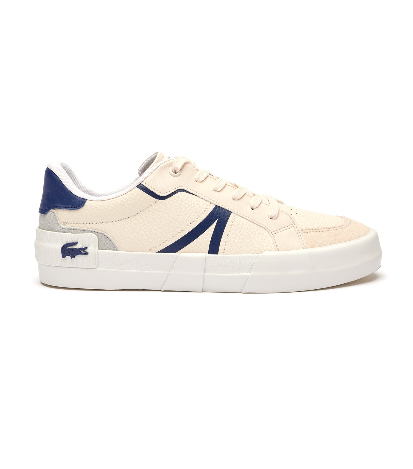 Men's L004 Leather Trainers Off White/Navy