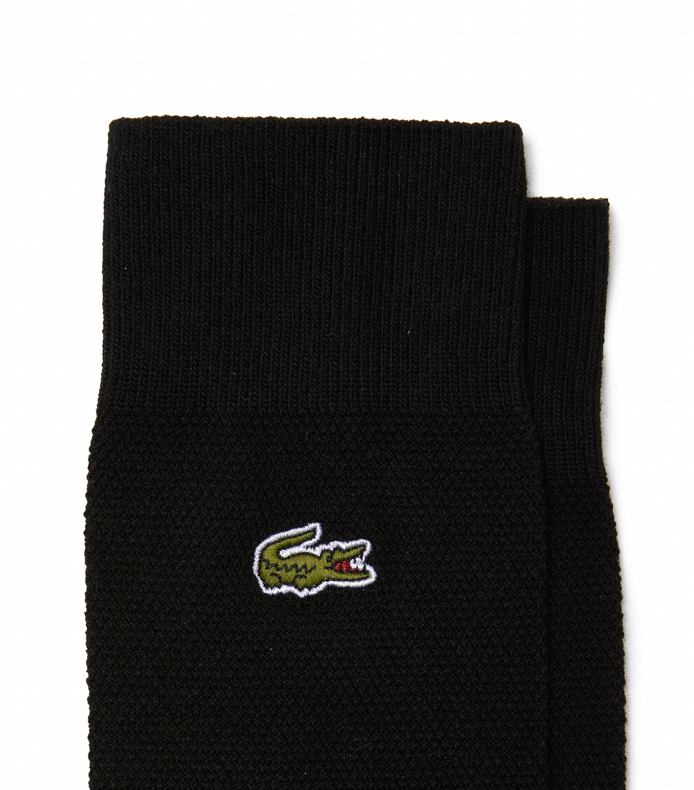 Unisex High-Cut Cotton Piqué Socks Three-Pack Black