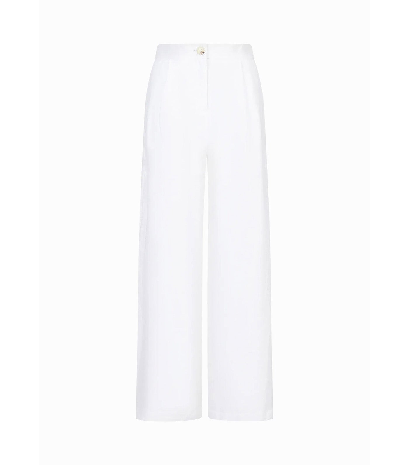 Plain Linen Palazzo Pants Optic White