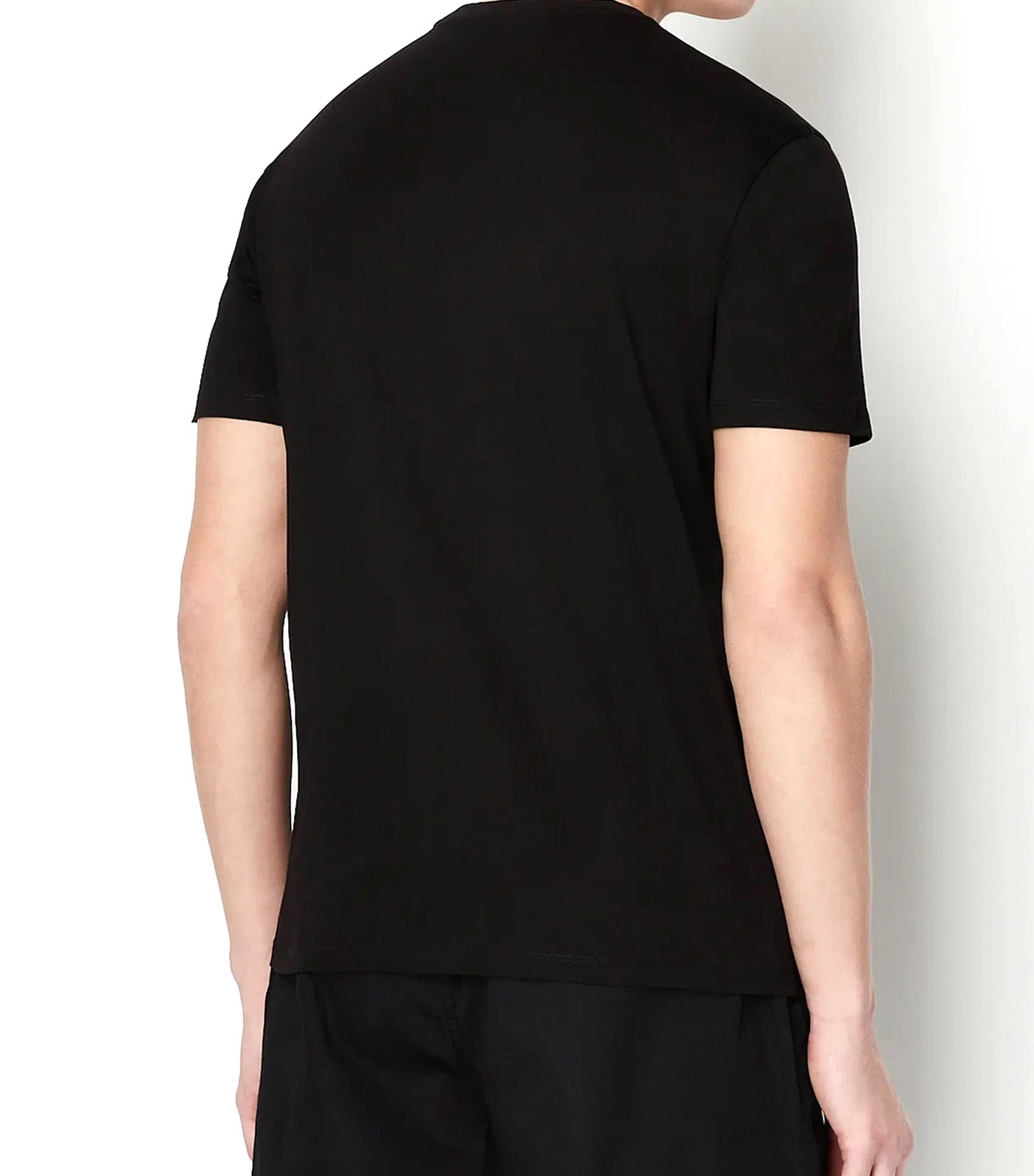 Regular Fit Jersey Cotton Wave Print T-Shirt Black