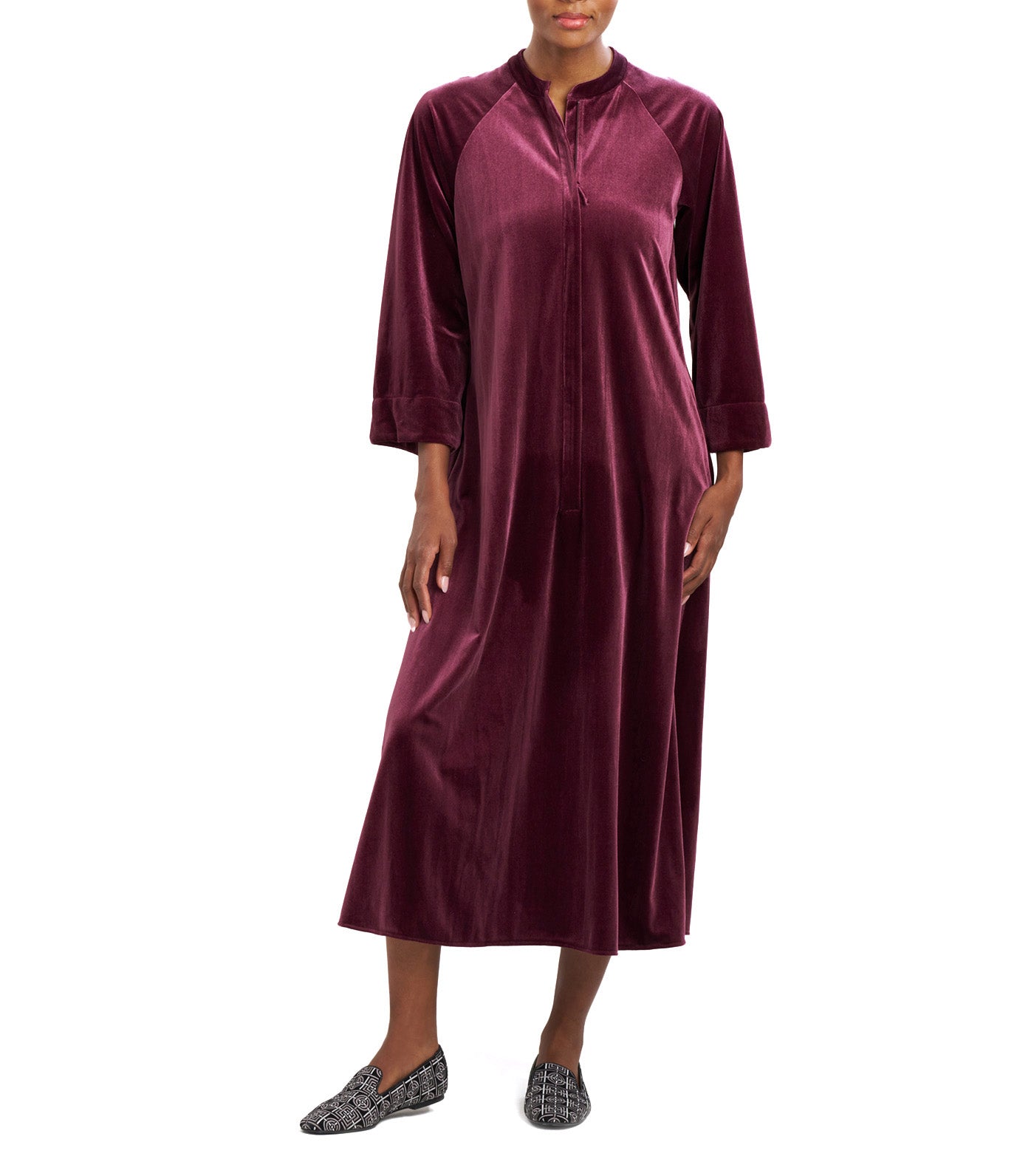 Natalie Mandarin Zip Lounger Bordeaux