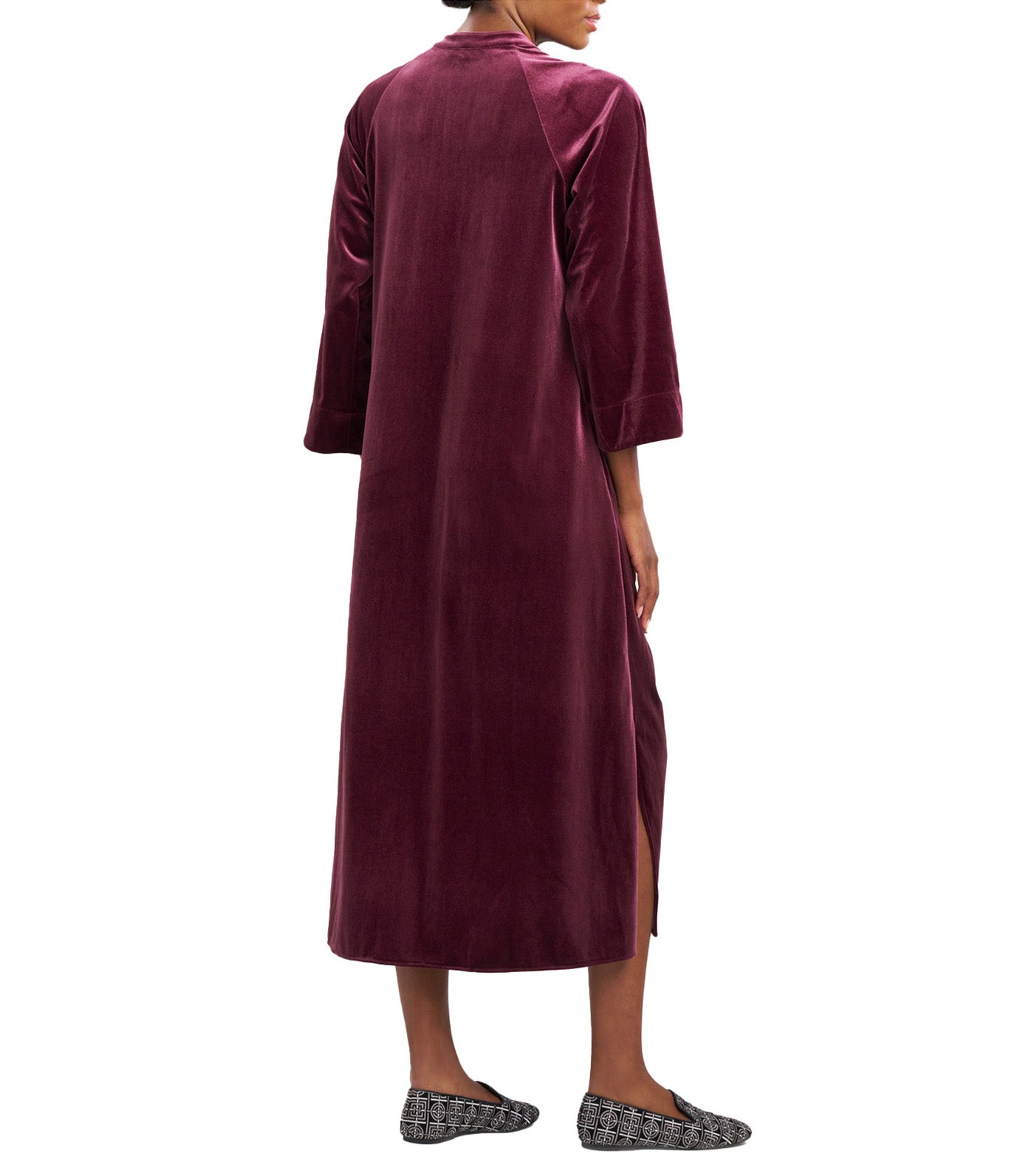 Natalie Mandarin Zip Lounger Bordeaux