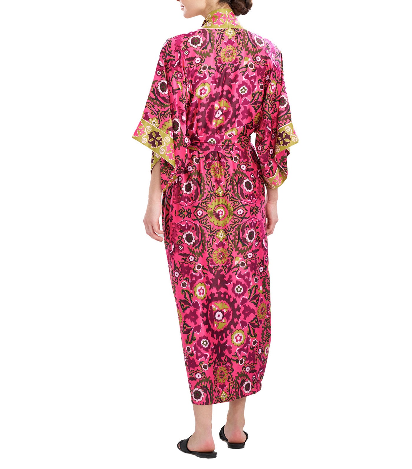 Palazzo Kimono Robe Fiesta Pink Combo