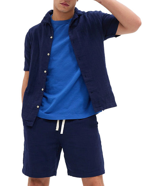 8in Easy Gauze Shorts with Washwell Navy Uniform