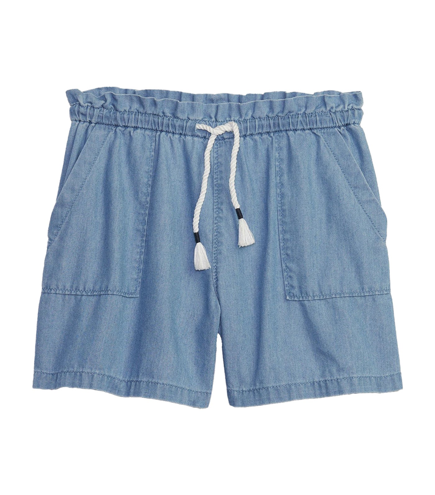 Utility Pull-On Shorts with Washwell - Light Wash