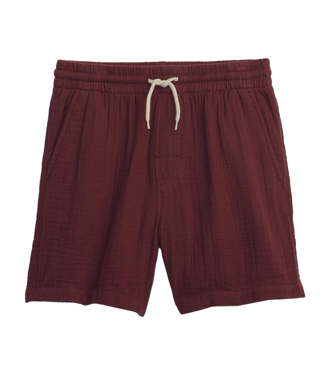 Gauze Pull-On Shorts with Washwell - Plum Heather