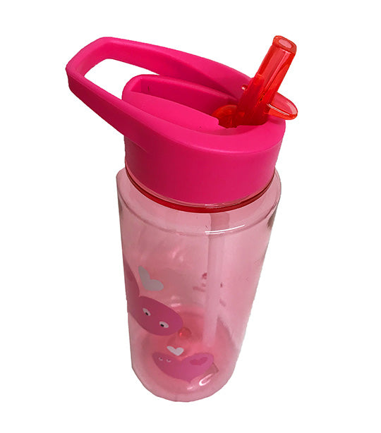 Mallo Flip Straw Water Bottle - Pink