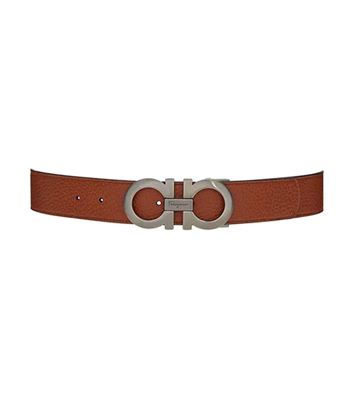 Reversible And Adjustable Gancini Belt Cap Brown/Black
