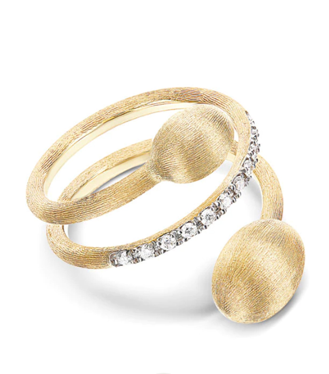 Élite Gold and Diamonds Spiral Ring
