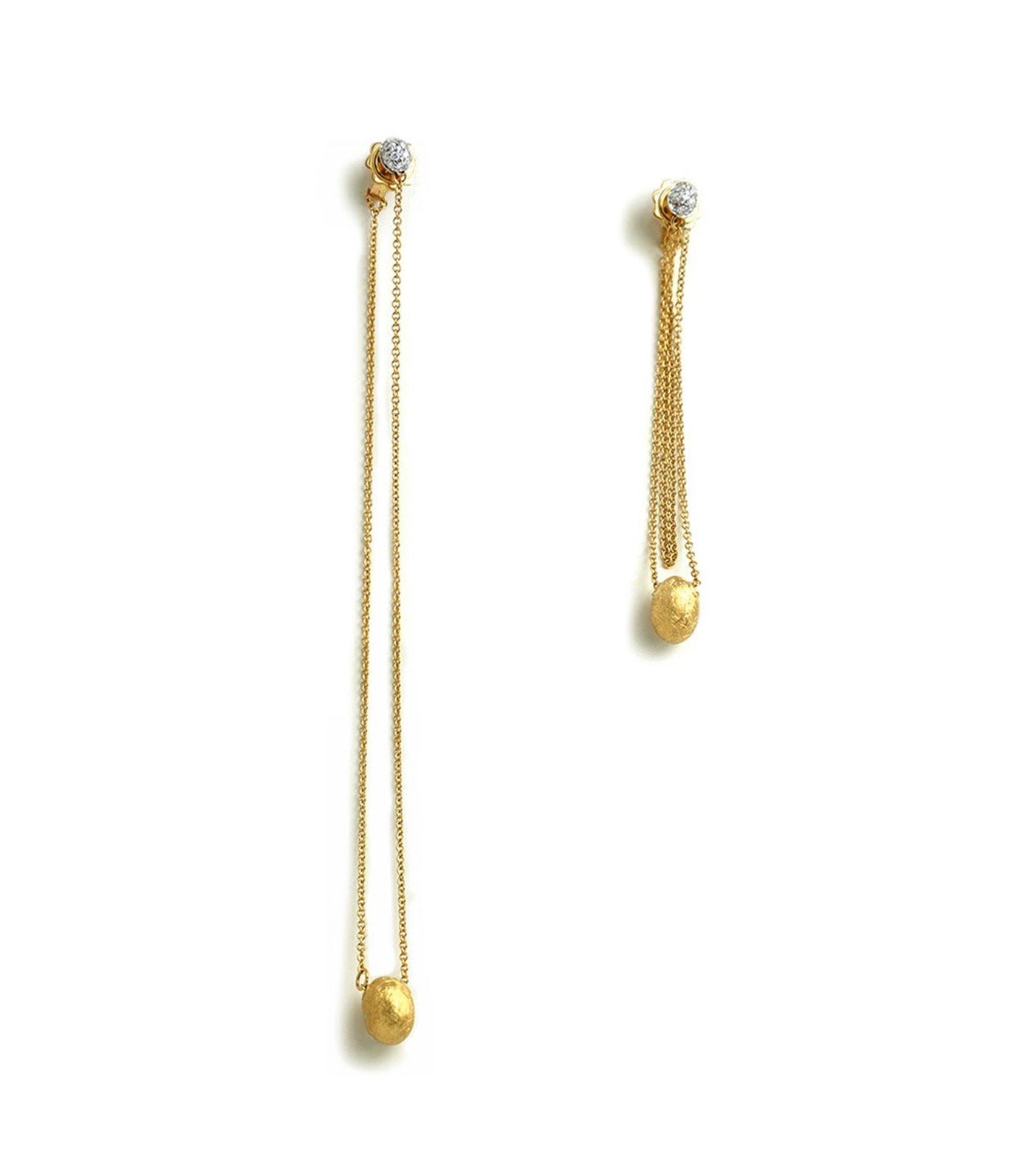 Luce Gold and Diamonds Long Earrings