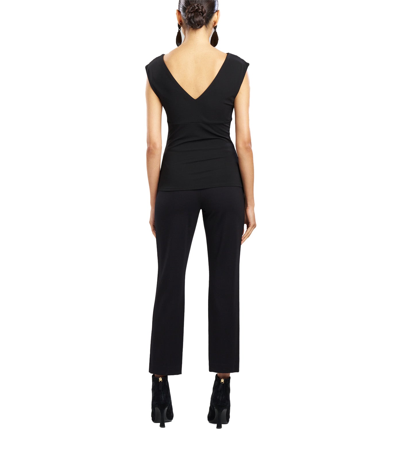 Matte Jersey Off Shoulder Top Black