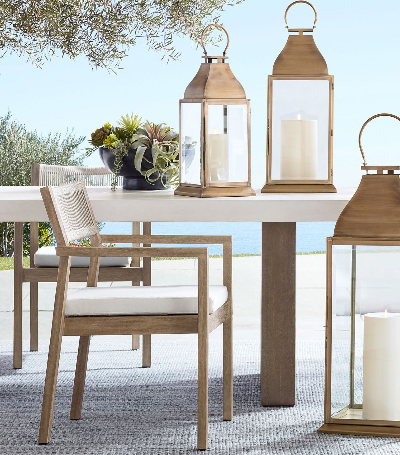 Pottery Barn Chester Lantern - Brass