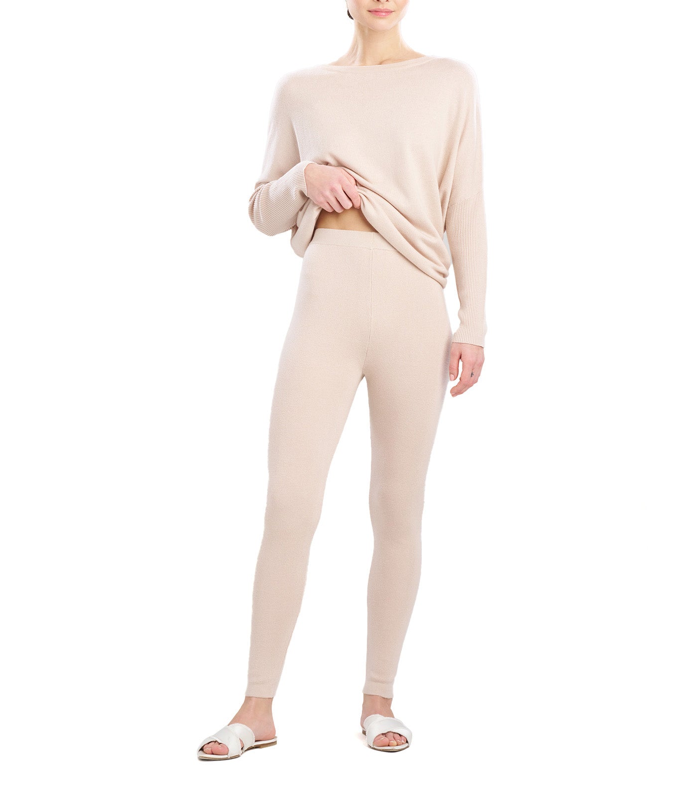 Indulge Cotton Knit Leggings Sand Dune