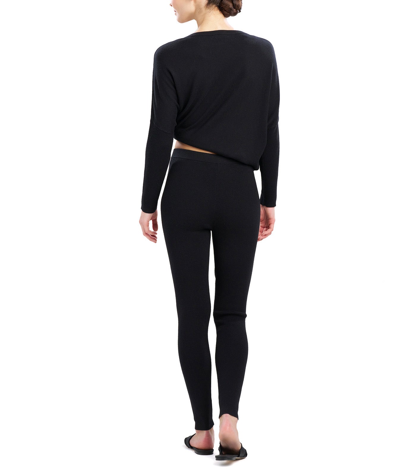 Indulge Cotton Knit Leggings Black