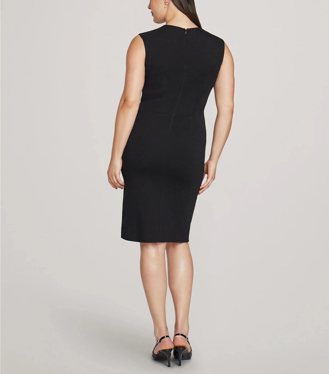 Sheath Dress With Front Slit Anne Black