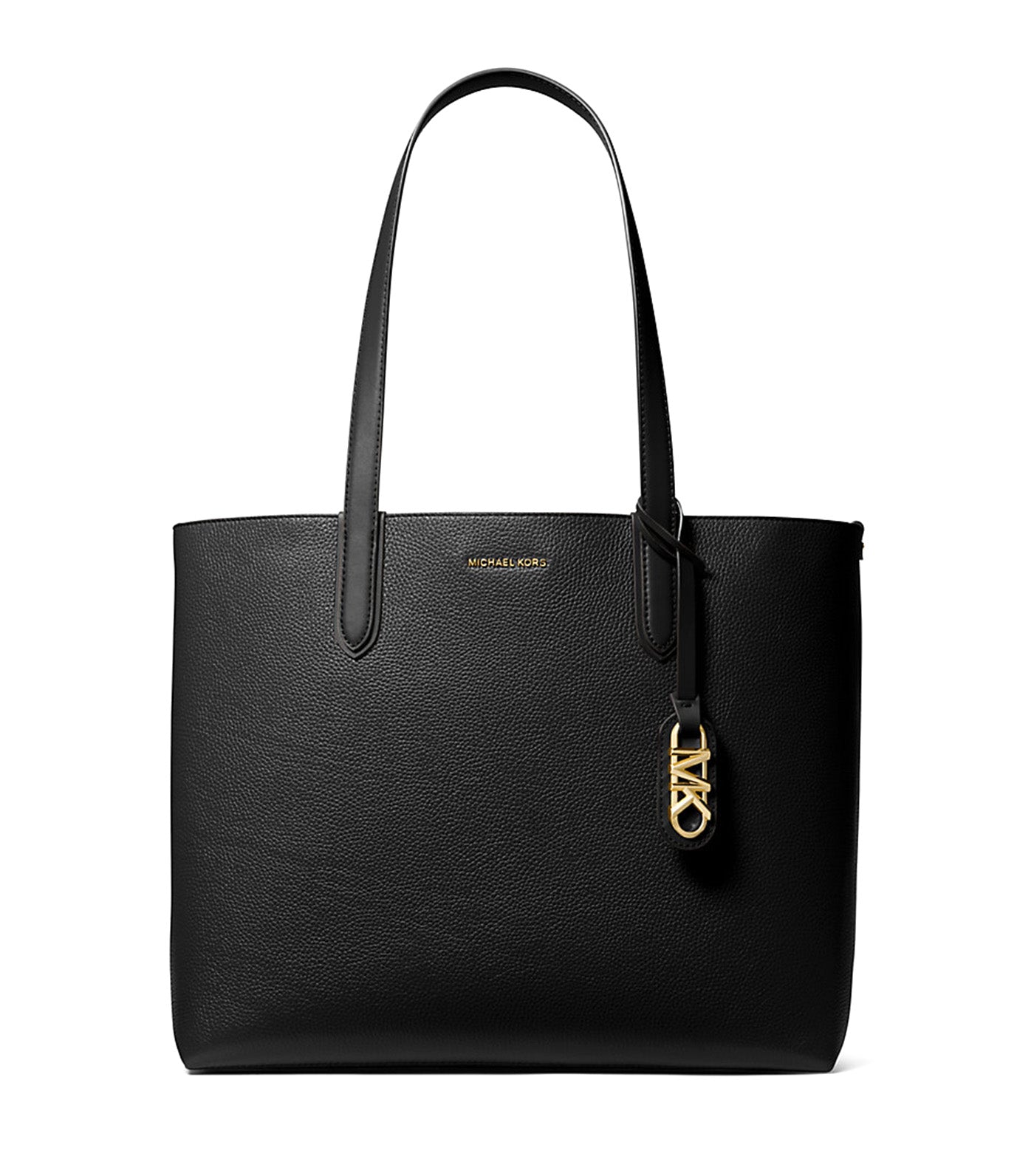 Eliza Extra-Large Pebbled Leather Reversible Tote Bag Black