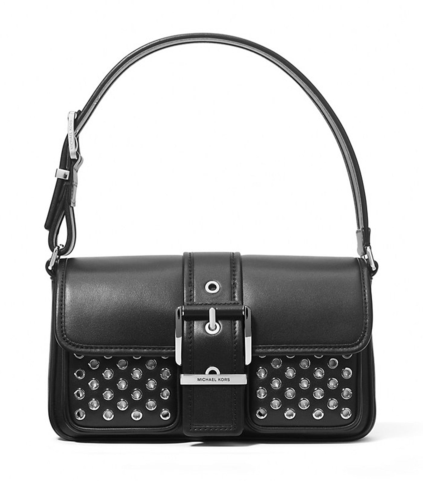 Colby Medium Grommeted Leather Shoulder Bag