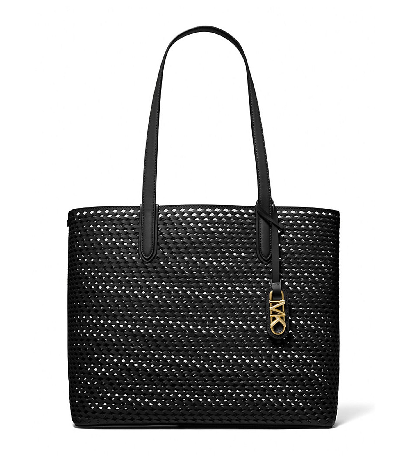 Eliza Extra-Large Hand-Woven Leather Tote Bag Black