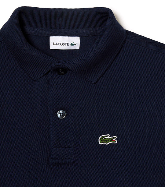 Kids' Lacoste Petit Piqué Polo Shirt Navy Blue