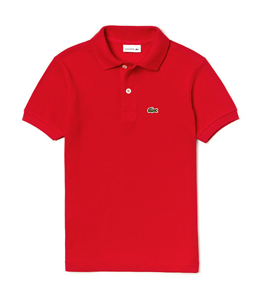 Kids' Lacoste Petit Piqué Polo Shirt Red