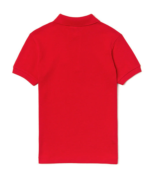Kids' Lacoste Petit Piqué Polo Shirt Red