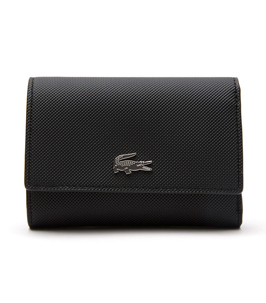Women’s Lacoste Anna Snap Front Wallet Noir Krema