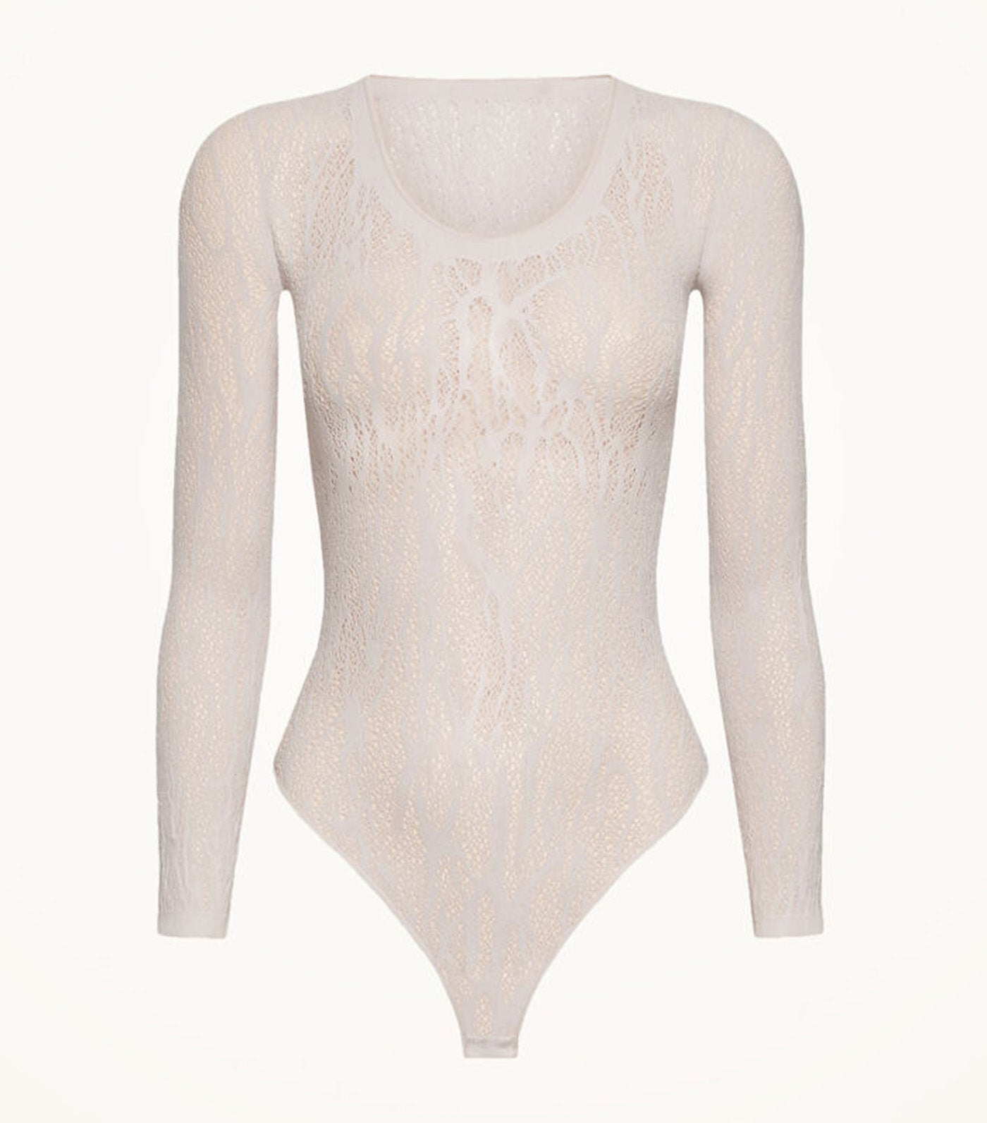 Snake Lace String Bodysuit Platinum