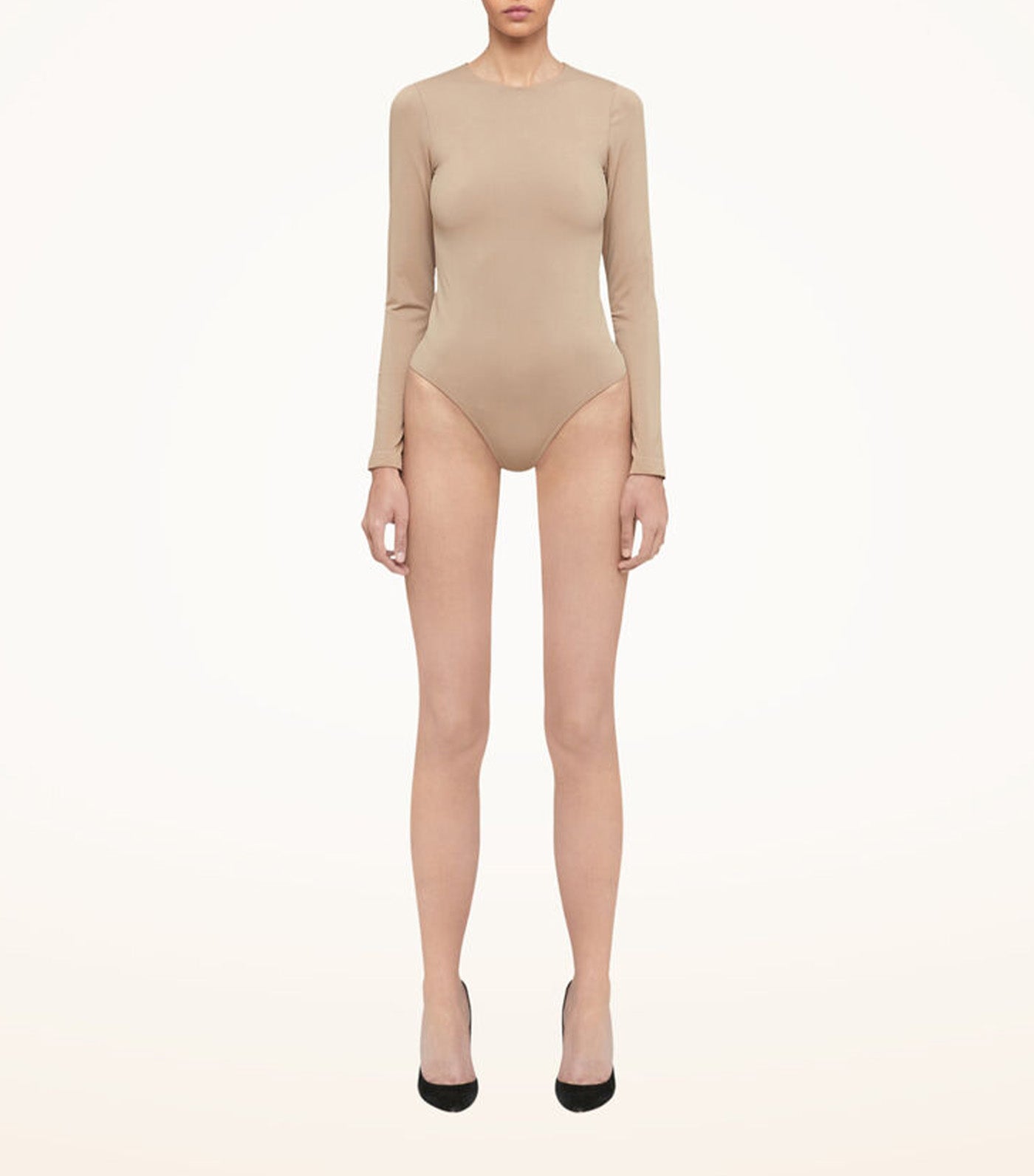 Aurora Shape String Bodysuit Café Au Lait