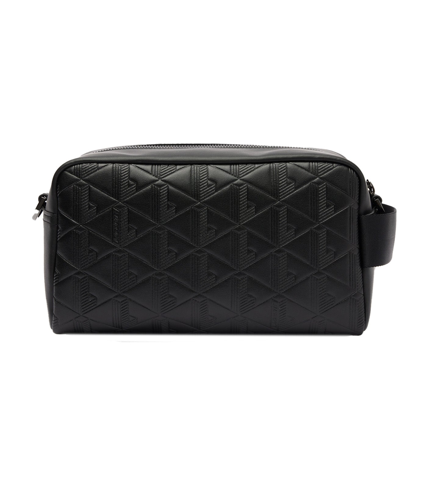 Men's Nomogramme Leather Print Pouch Purse Noir