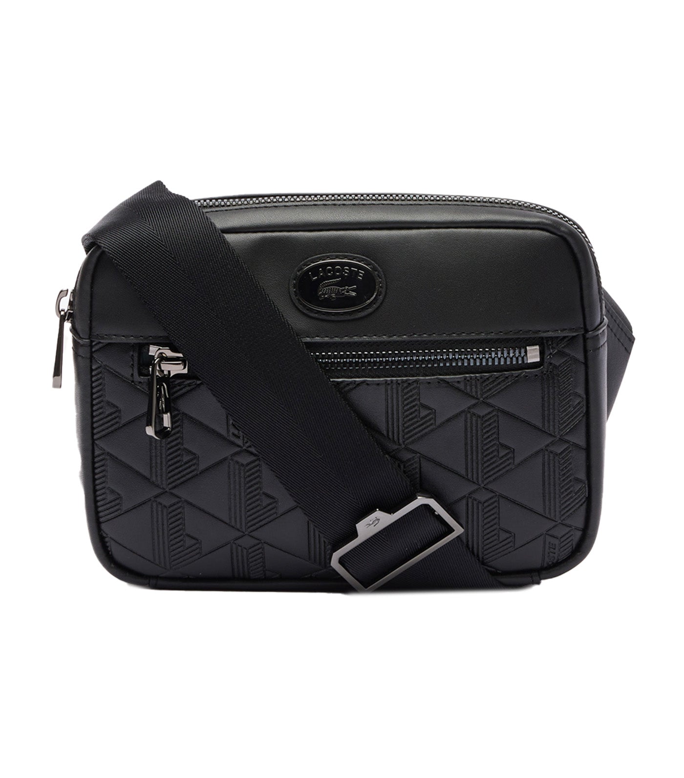 Men's Nomogramme Leather Print Shoulder Bag Noir