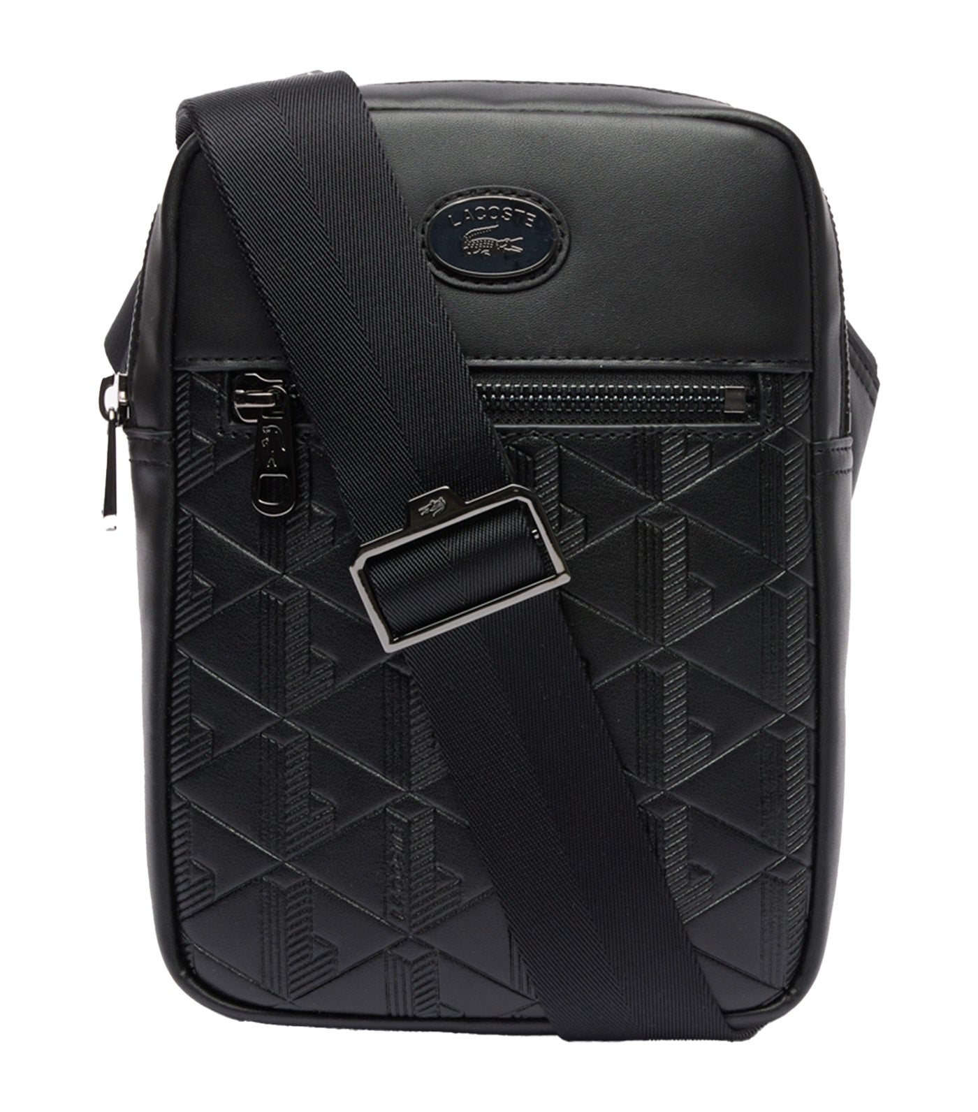 Men's Nomogramme Leather Print Vertical Satchel Noir