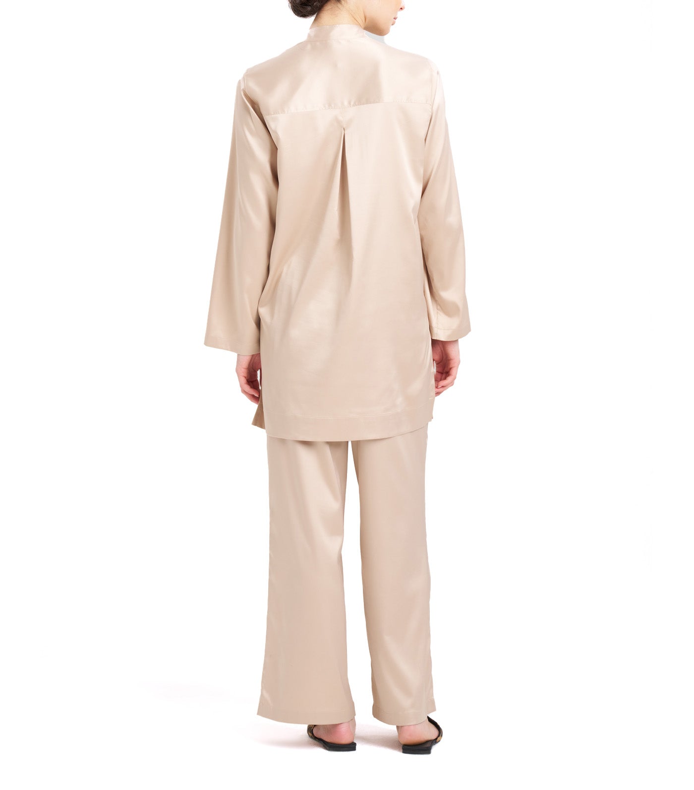 Glamour Mandarin Tunic Sleepshirt Café